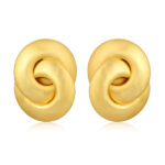 Eternal Loop Gold Earrings- Minimalist Spiral Gold Stud Earrings