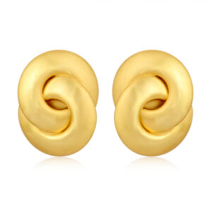 Eternal Loop Gold Earrings- Minimalist Spiral Gold Stud Earrings