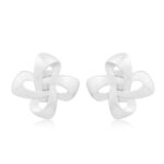 Silver Clover Earrings in silver plated brass