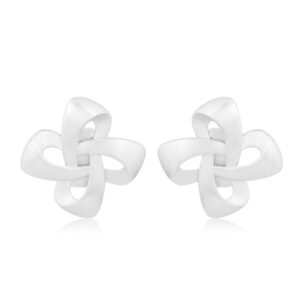 Silver Clover Earrings in silver plated brass