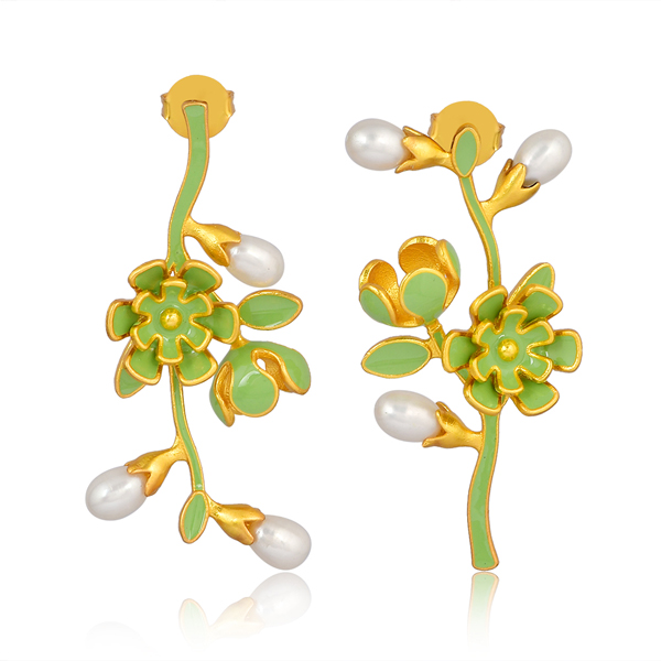 Sakura Earrings Front view